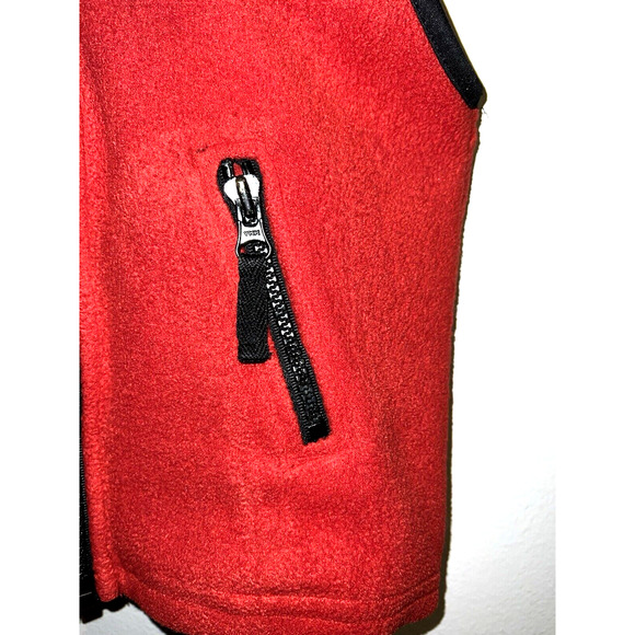 TKS Warm Fleece Vest Zip Up Pockets Extended Zipper Pulls - Red - Toddler Sz 3T - Picture 7 of 11